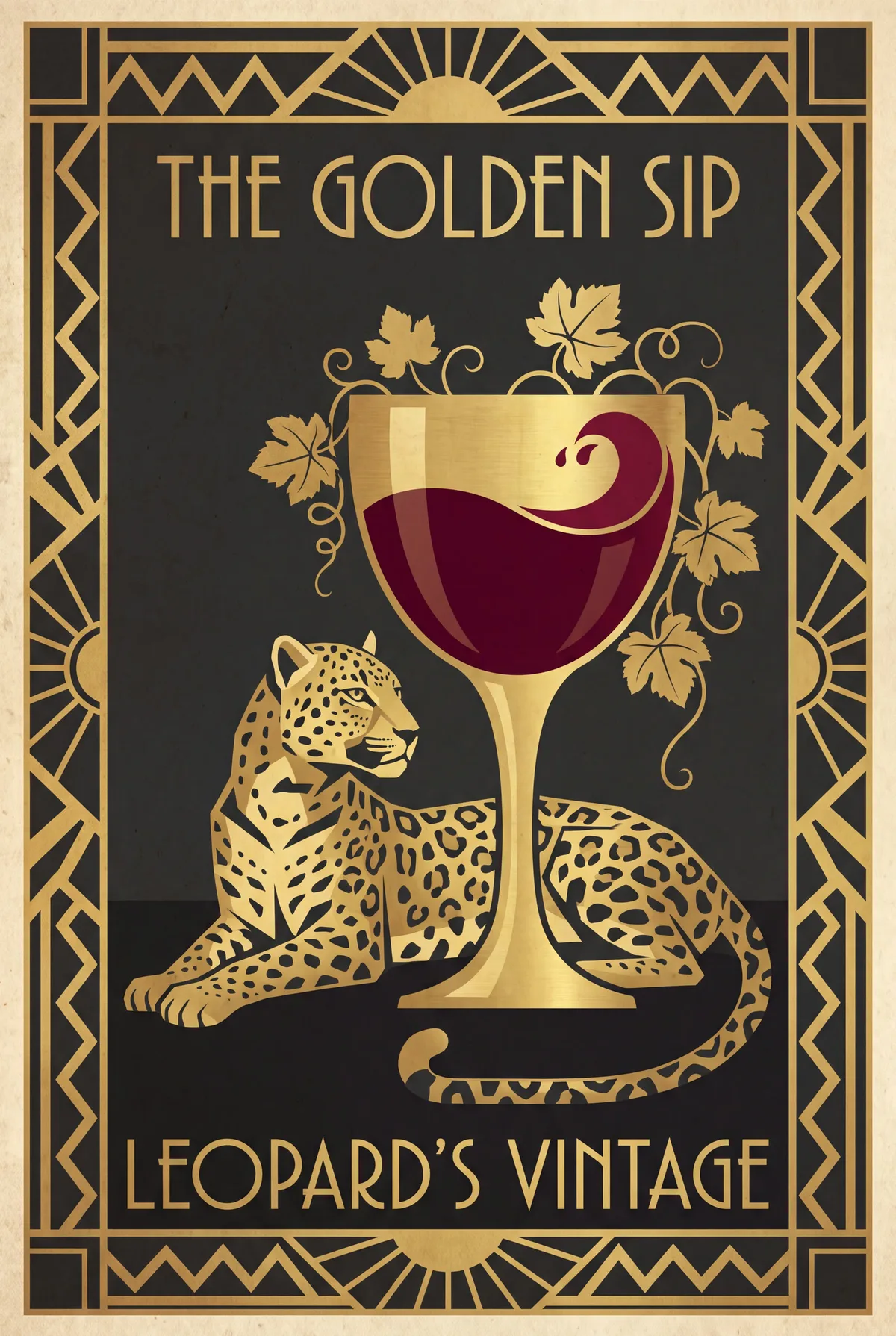 The leopard and the cup, made by Bacchanal