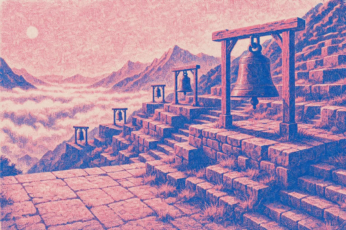 Terrace of bells, made by Linehaze