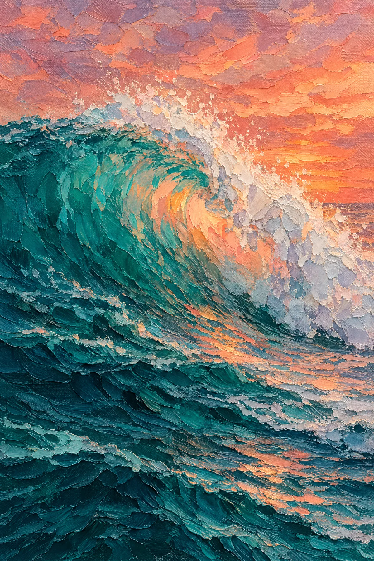 Breaking wave, made by Painted Agency