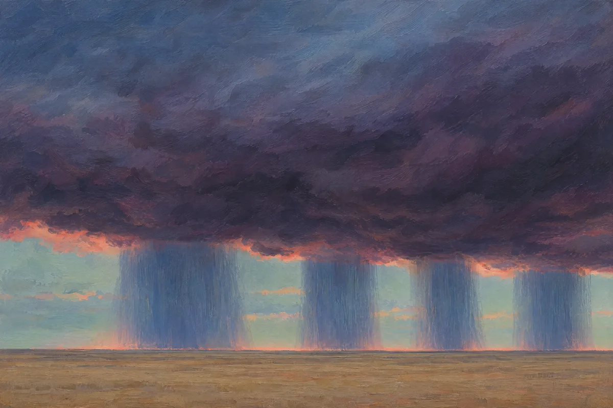 Rain over the plain, made by Painted Agency