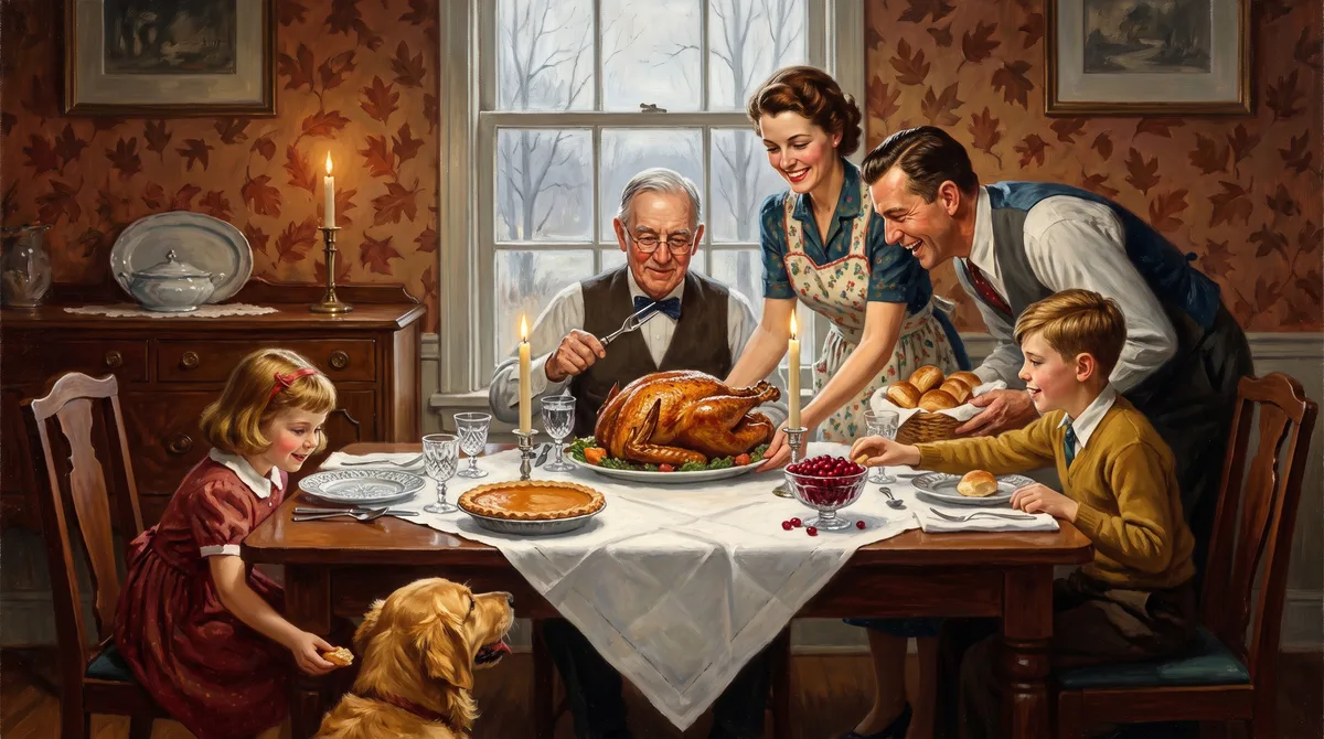 Thanksgiving table, painted, made by Painted Holidays