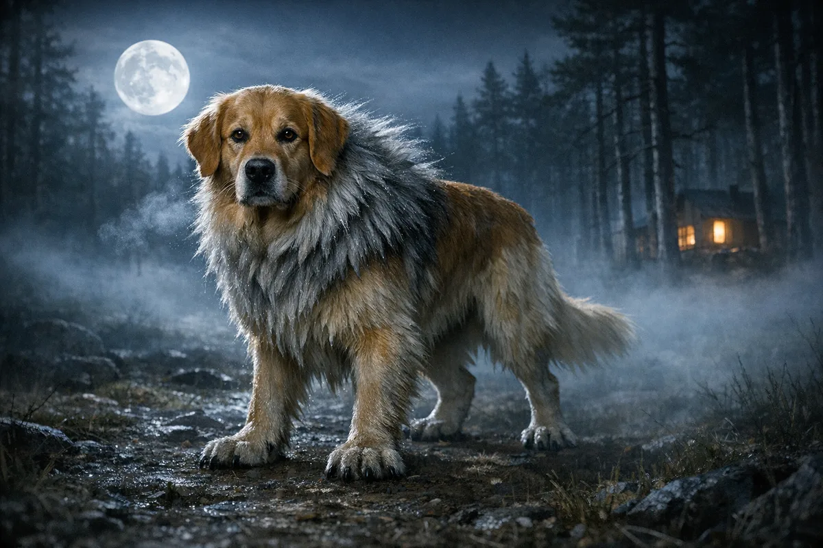 Werewolf by moonlight, made by Painted Halloween