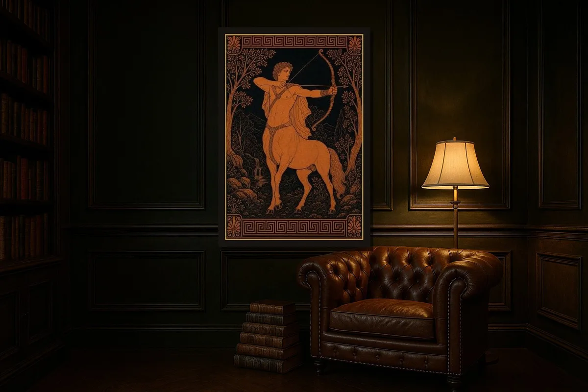 A centaur in the study, made by Painted Myths