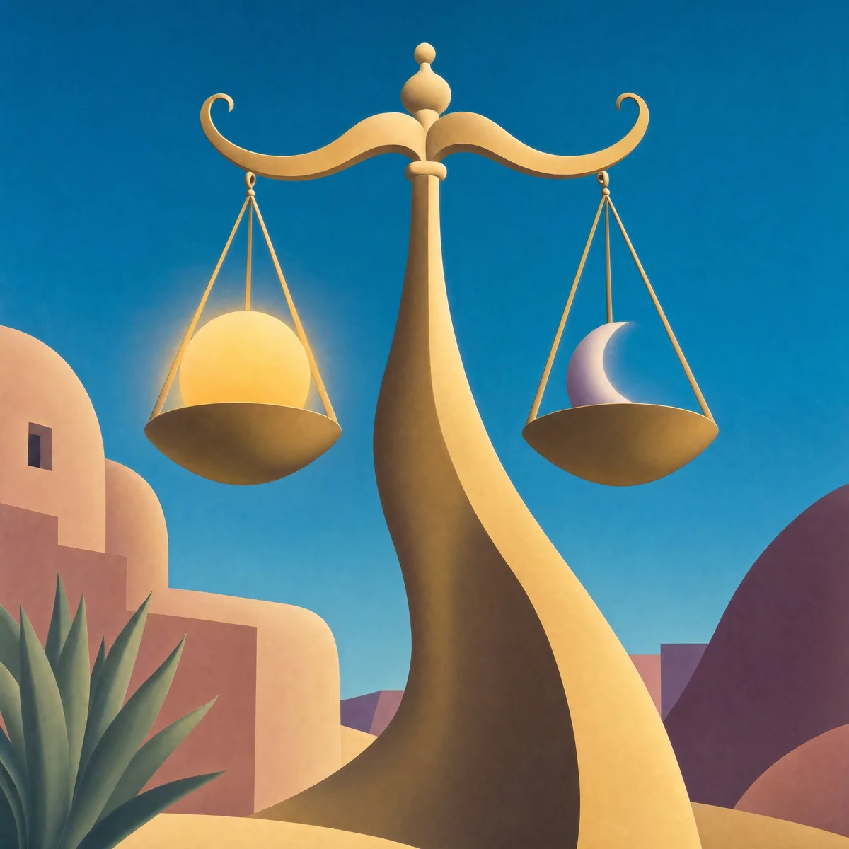 Libra, the desert scales, made by Painted Zodiac