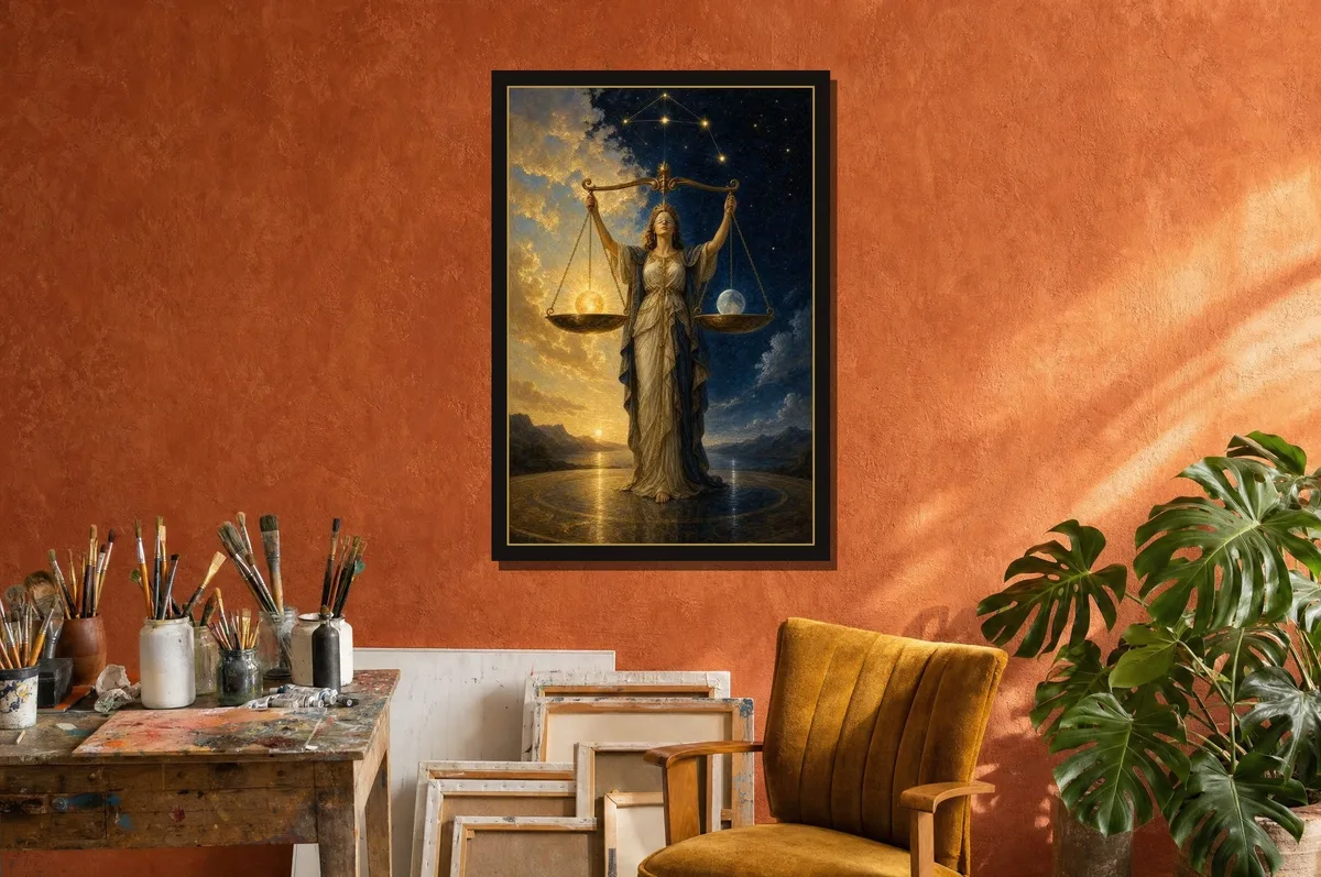 Libra in the studio, made by Painted Zodiac