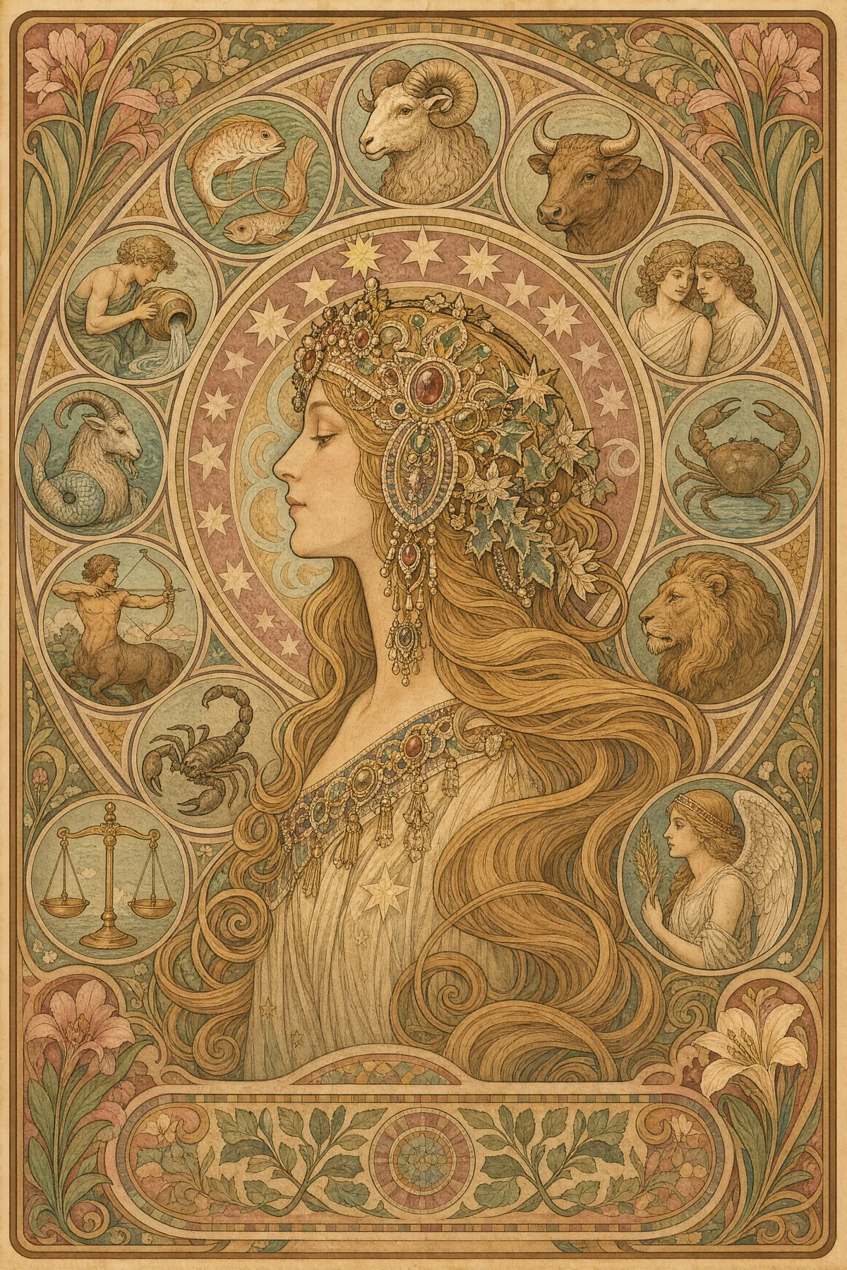 The zodiac, nouveau, made by Painted Zodiac