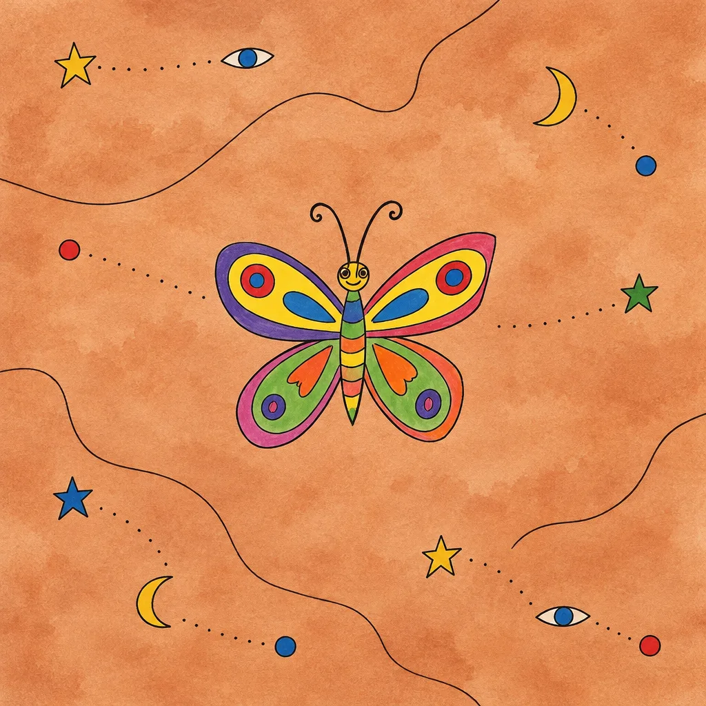 Butterfly among the stars, made by Treasures Kept